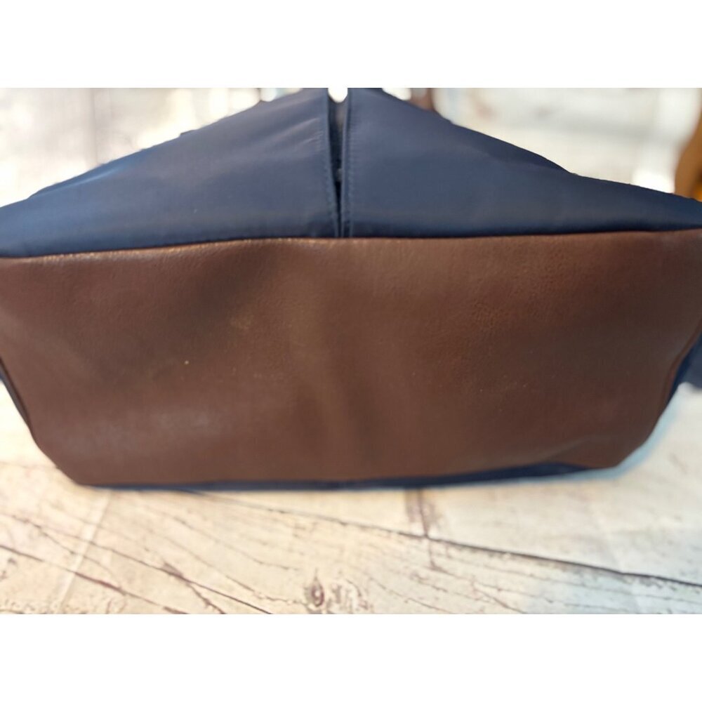 Signature Navy Blue Nylon Large Handbag Crossbody Tote - Picture 10 of 12